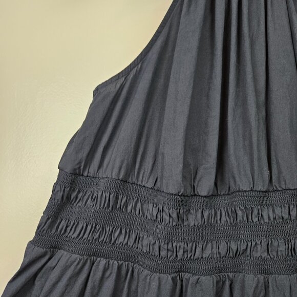 A New Day Cotton Poplin Midi Sundress High Neck XXL Navy Blue Sleeveless‎ Dress - Picture 6 of 10